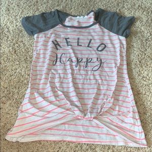 Striped short sleeve shirt